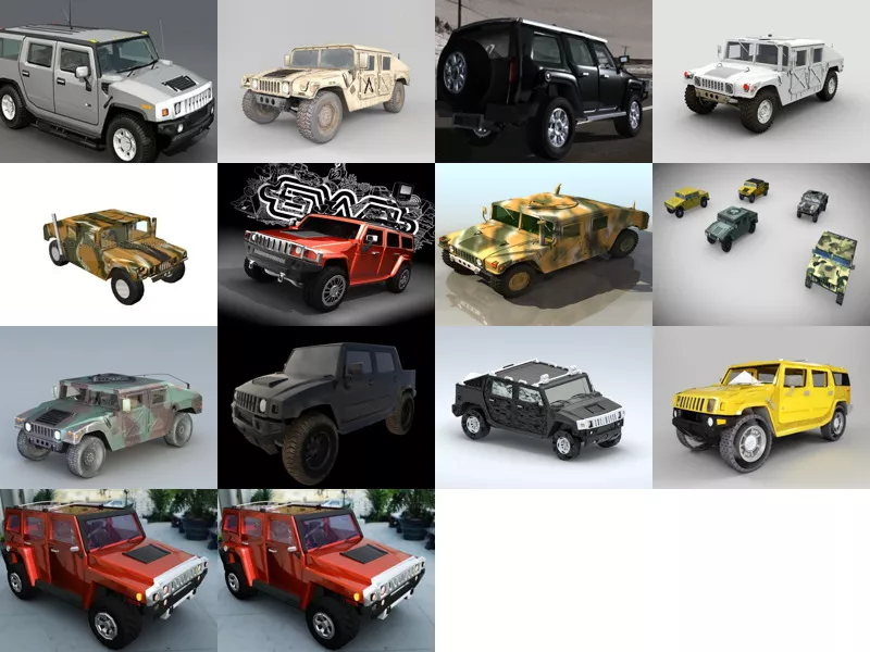 Top 14 Hummer 3D Models for Free Most Recent 2022