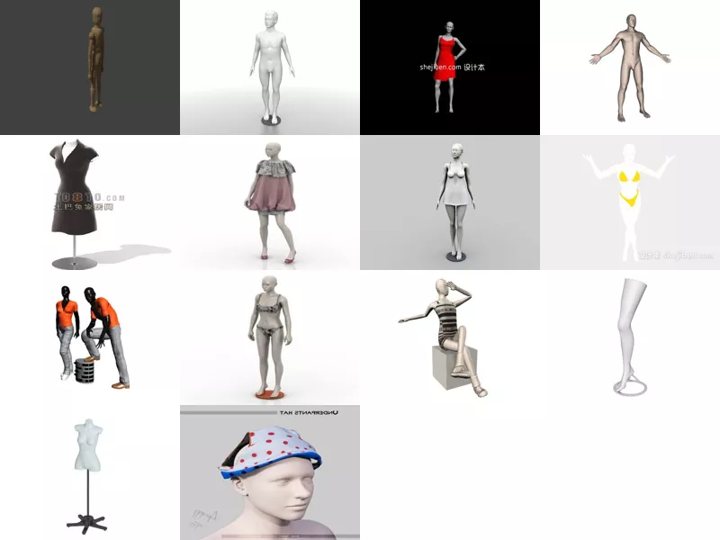 Top 14 Mannequin 3D Models Stuff Newest 2022