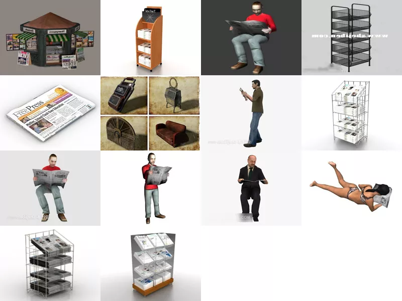 Top 14 Newspaper 3D Models for Design Most Recent 2022