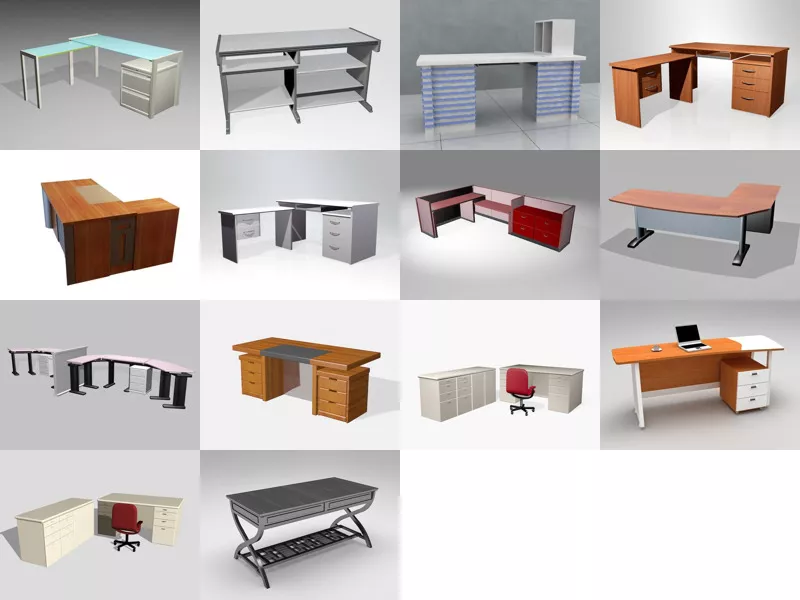 Top 14 Free 3D Office Desks Models Newest 2022