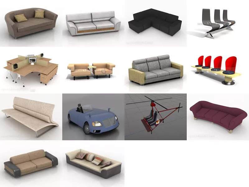 Top 14 Seater 3D Models for Free Latest 2022