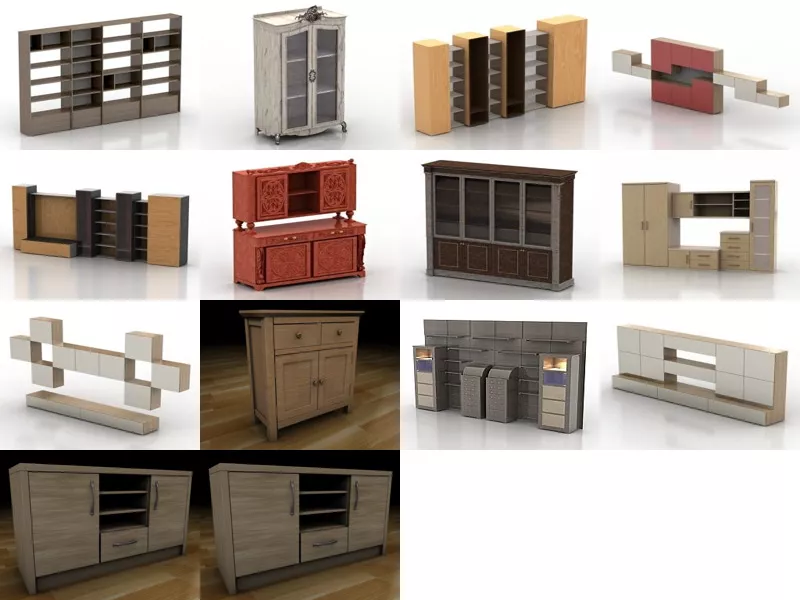 Top 14 Sideboard 3D Models for Rendering Newest 2022