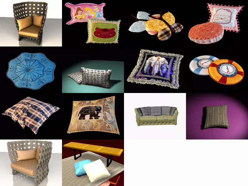 Top 14 Throw Pillow 3D Models Resources Newest 2022