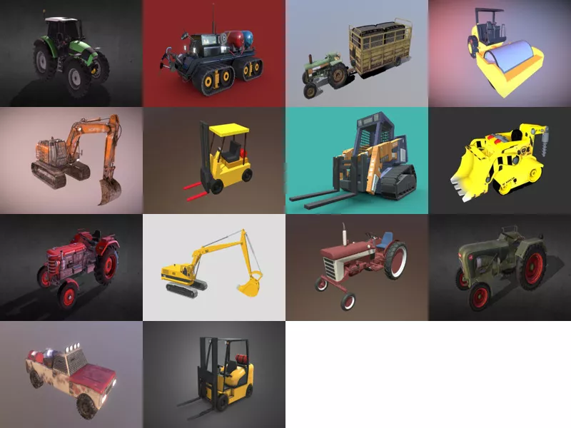 Top 14 Tractors 3D Models Latest 2022