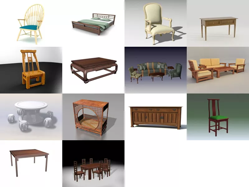 Top 14 Traditional Furniture 3D Models Resources Newest 2022