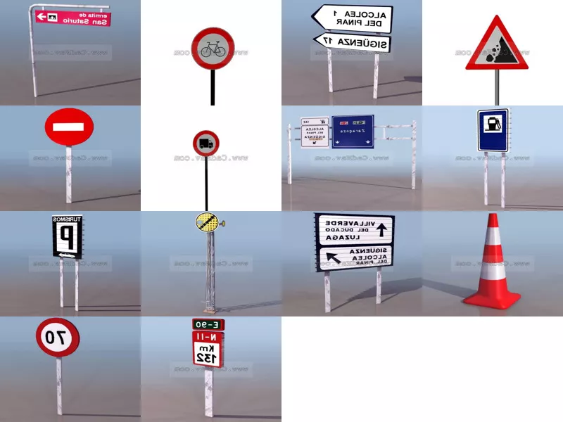 Top 14 Traffic Signs 3D Models Newest 2022