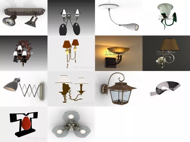Top 14 Free 3D Wall Lamp Models Most Recent 2022