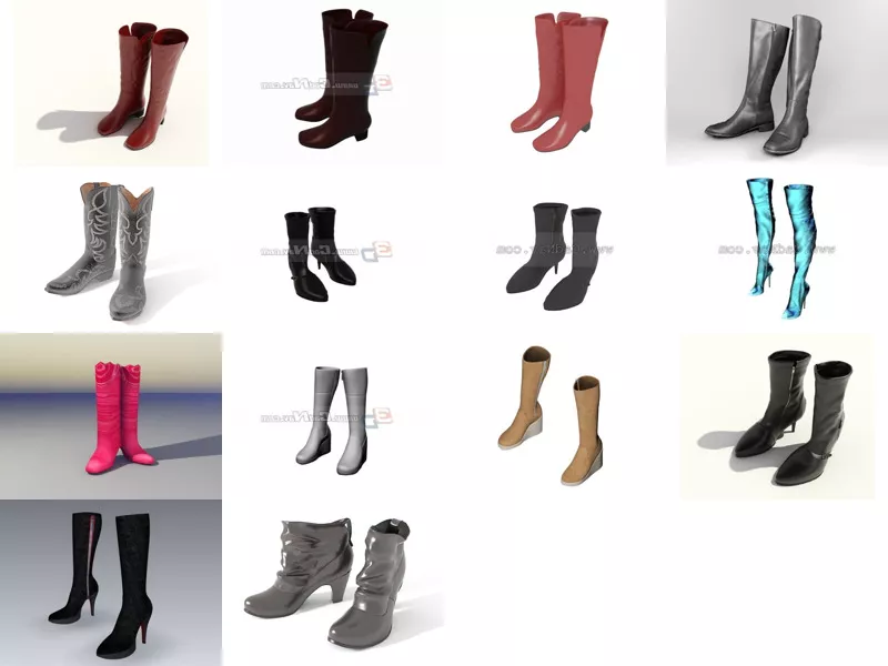 Top 14 Women Boots 3D Models for Free Latest 2022