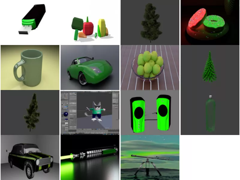 Top 15 Blender Green 3D Models for Design Latest 2022