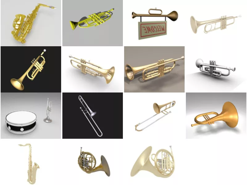 Top 15 Brass Instrument 3D Models Stuff Newest 2022