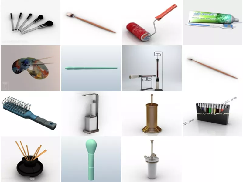 Top 15 Brush 3D Models Newest 2022