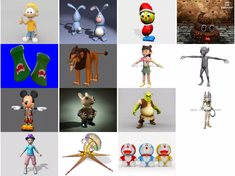 Top 15 Free 3D Cartoon Character Models Most Recent 2022