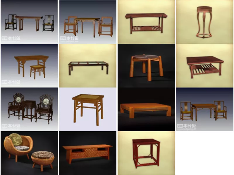 Top 15 Chinese Furniture 3D Models Newest 2022