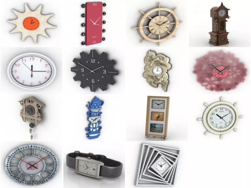 Top 15 Clock Watch 3D Models for Rendering Latest 2022