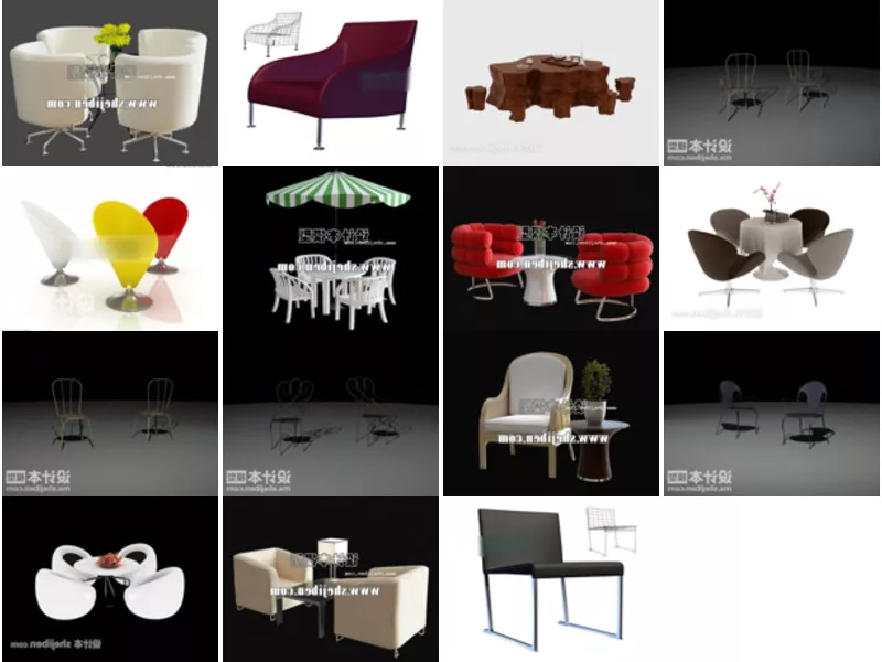 Top 15 Coffee Chair 3D Models for Design Latest 2022