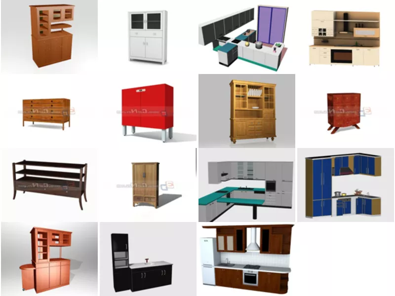 Top 15 Cupboards 3D Models for Free Most Recent 2022
