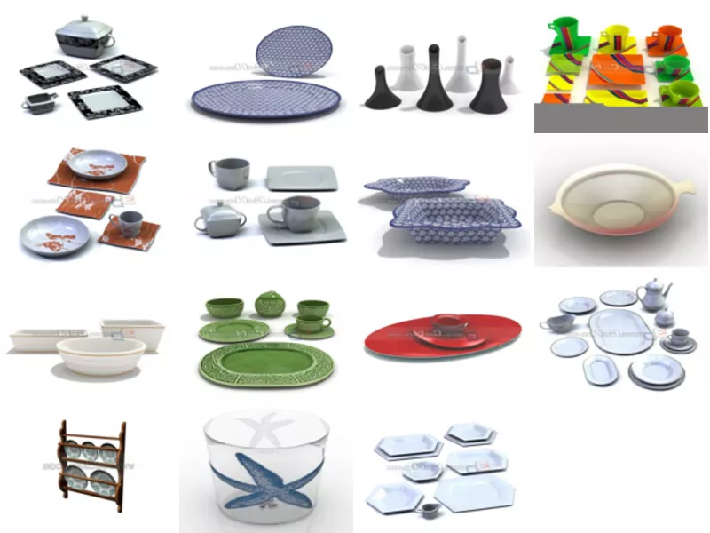 Top 15 Dinnerware 3D Models Latest 2022