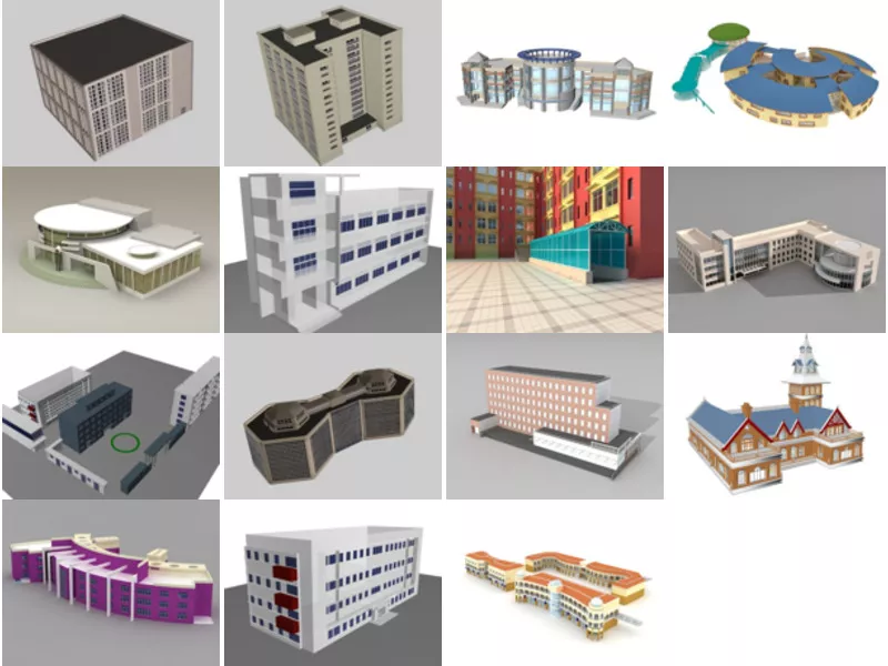 Top 15 Educational Building 3D Models for Rendering Newest 2022