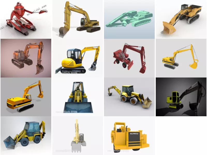 Top 15 Excavator 3D Models Latest 2022