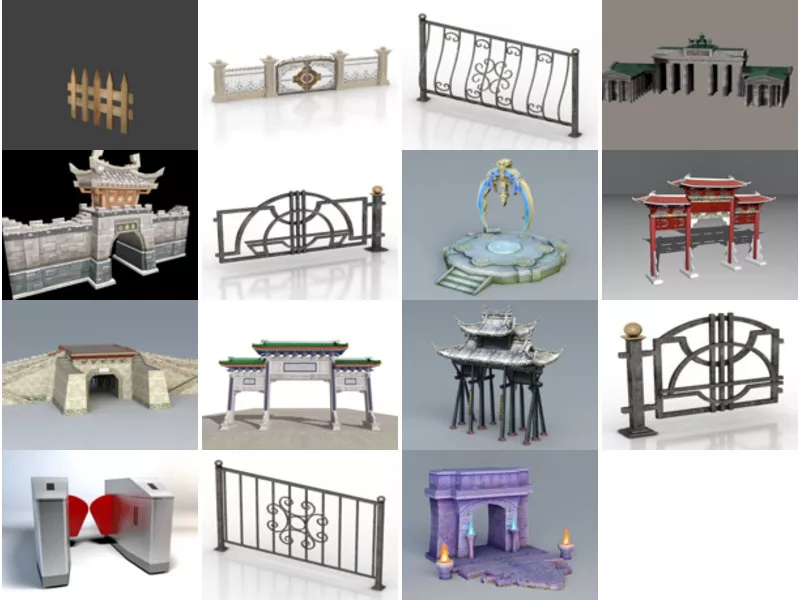 Top 15 Gate Fence 3D Models Newest 2022
