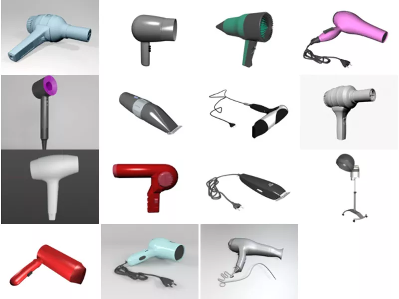 Top 15 Hairstyling Equipment 3D Models Resources Most Recent 2022