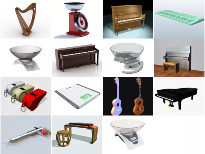 Top 15 Free 3D Instruments Models for Free Latest 2022