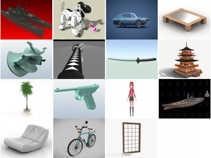 Top 15 Japan 3D Models Latest 2022