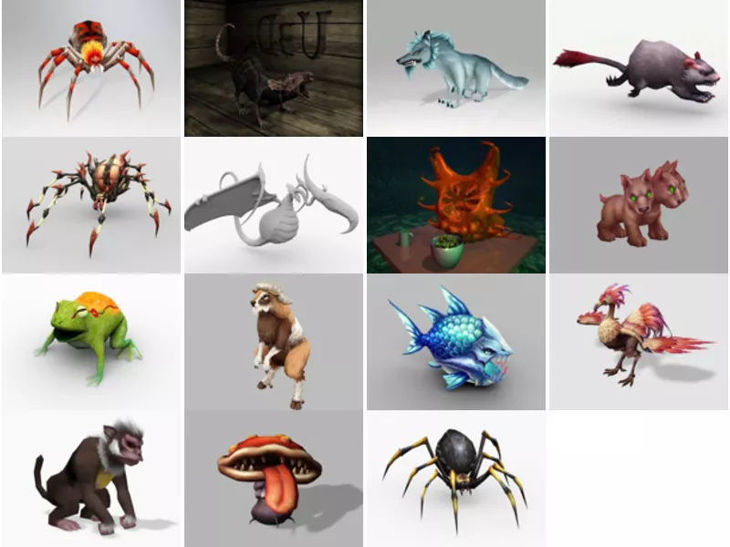 Top 15 Free 3D Monster Models for Rendering Newest 2022