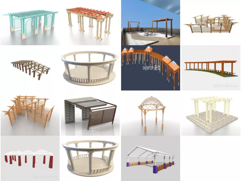 Top 15 Pergola 3D Models for Design Latest 2022