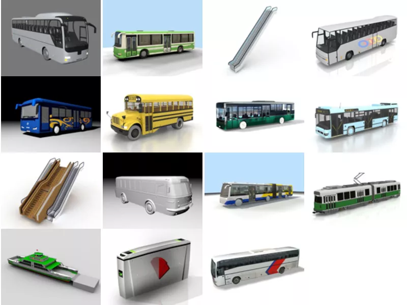 Top 15 Public Transport 3D Models for Design Newest 2022