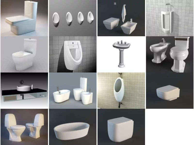 Top 15 Sanitary Wares 3D Models Latest 2022