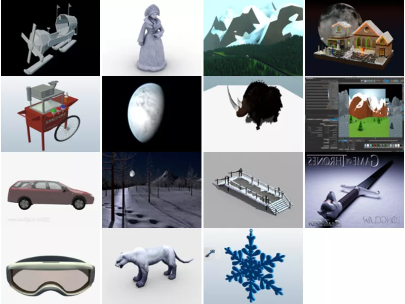 Top 15 Snow 3D Models Latest 2022