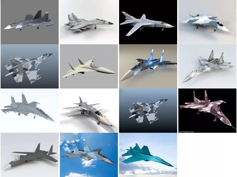 Top 15 Sukhoi 3D Models for Rendering Latest 2022