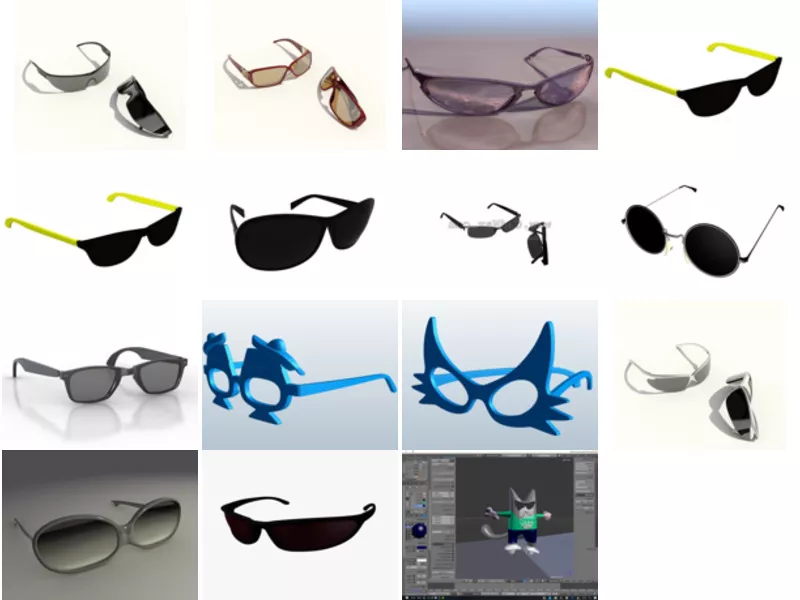 Top 15 Sunglasses 3D Models for Rendering Most Recent 2022