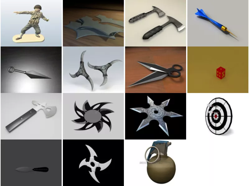 Top 15 Throwing 3D Models for Rendering Newest 2022