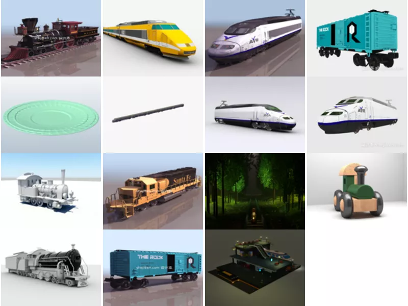 Top 15 Free 3D Train Models for Free Latest 2022