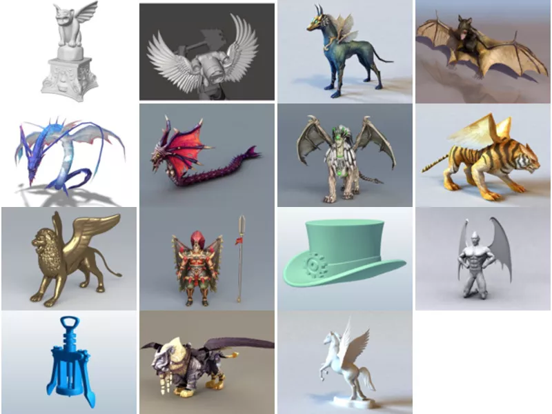 Top 15 Winged 3D Models Stuff Newest 2022