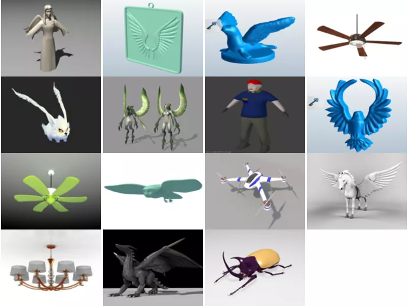 Top 15 Wings 3D Models for Free Latest 2022