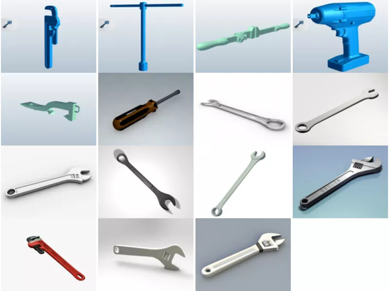 Top 15 Wrench 3D Models Newest 2022