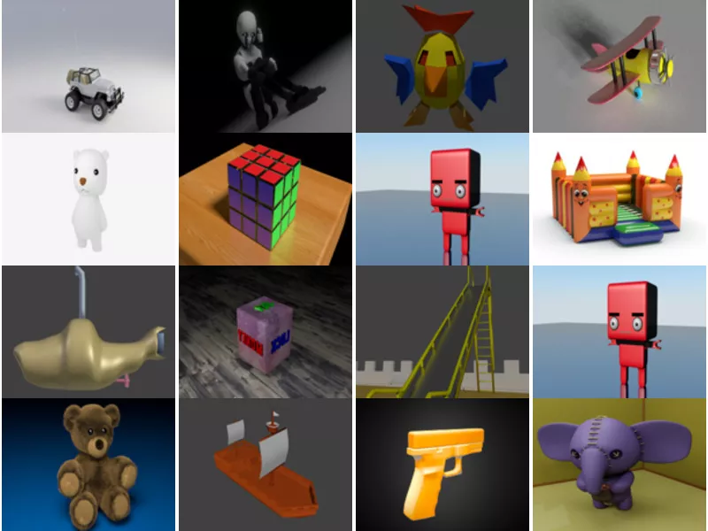 Top 16 Blender Toy 3D Models Newest 2022