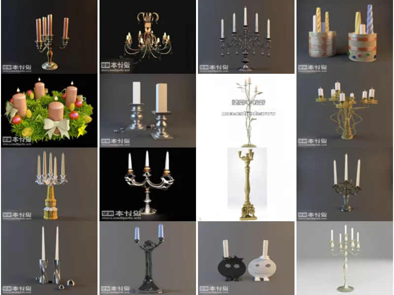 Top 16 Candles 3D Models for Design Most Recent 2022