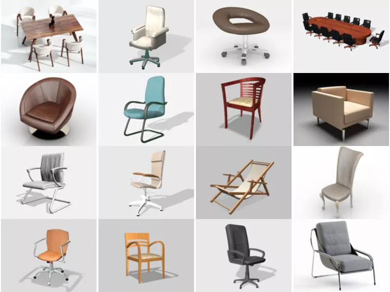 Top 16 Free 3D Chairs Models Newest 2022