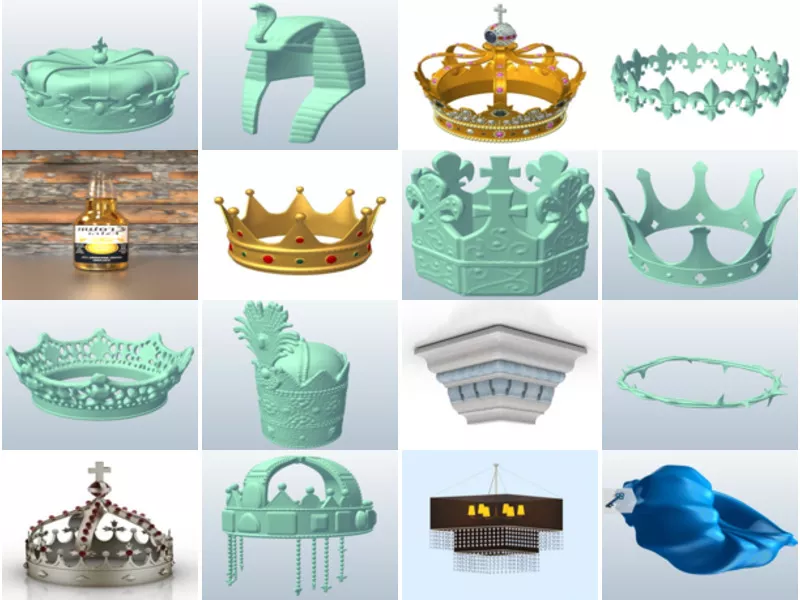 Top 16 Crown 3D Models for Design Latest 2022