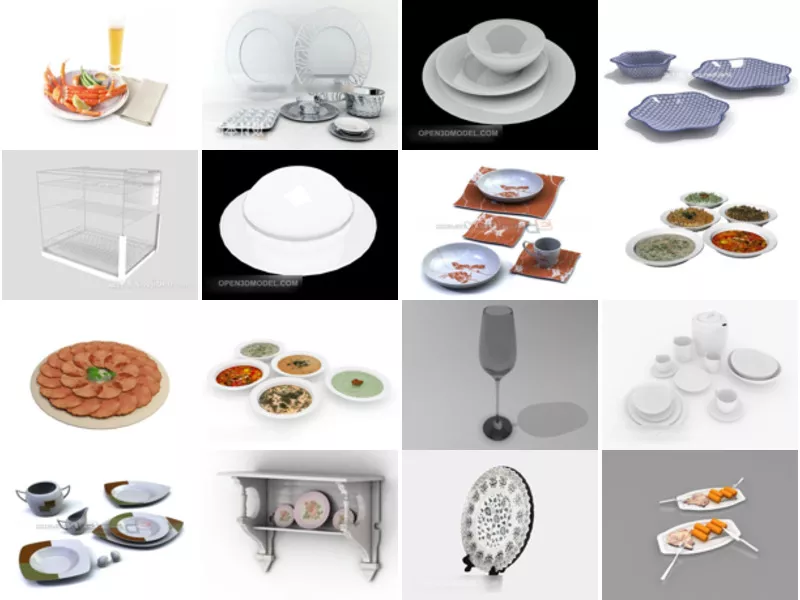 Top 16 Dishes 3D Models for Free Latest 2022