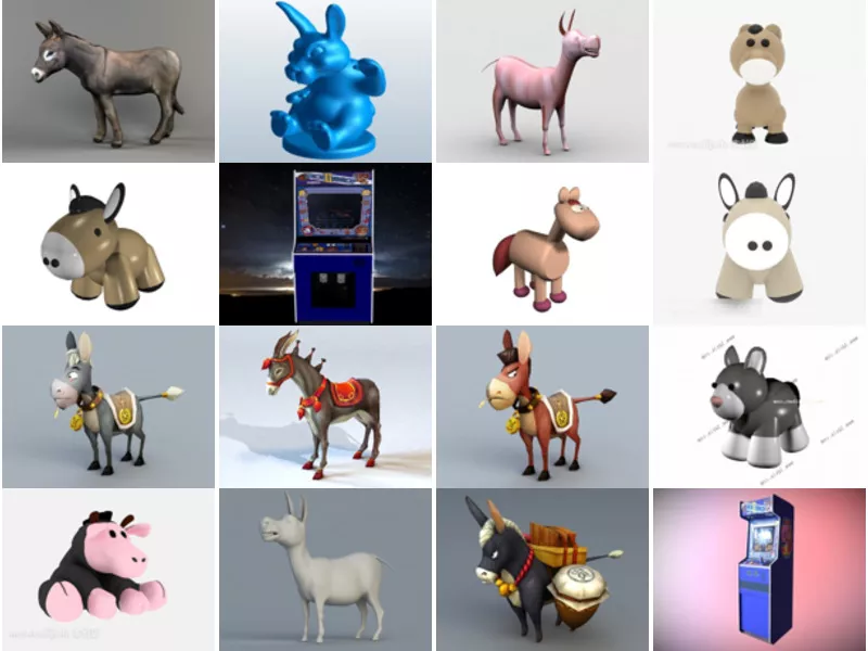 Top 16 Donkey 3D Models Newest 2022