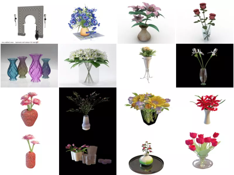 Top 16 Flower Vase 3D Models for Rendering Newest 2022