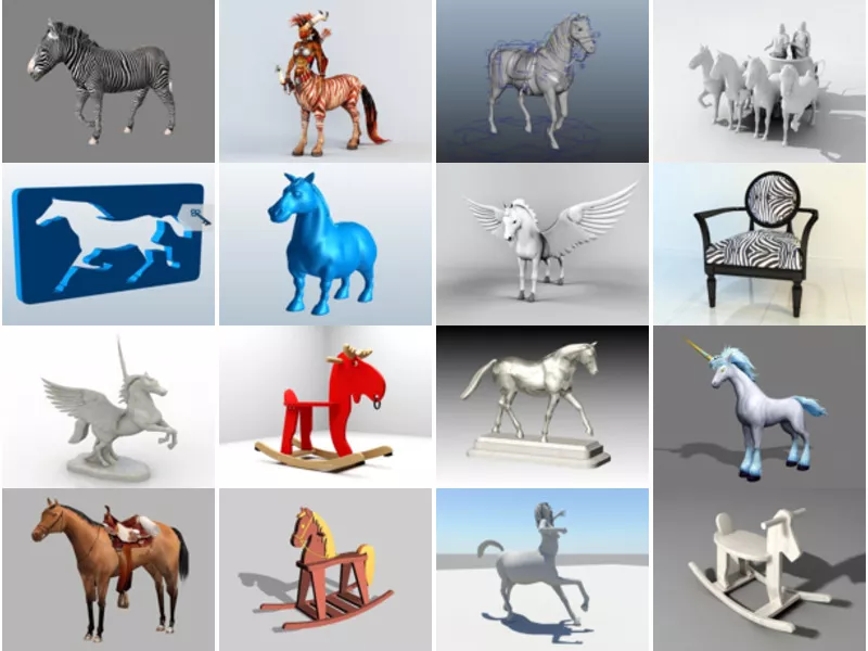 Top 16 Free 3D Horse Models for Design Latest 2022