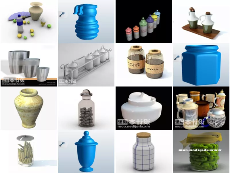 Top 16 Jar 3D Models for Design Latest 2022