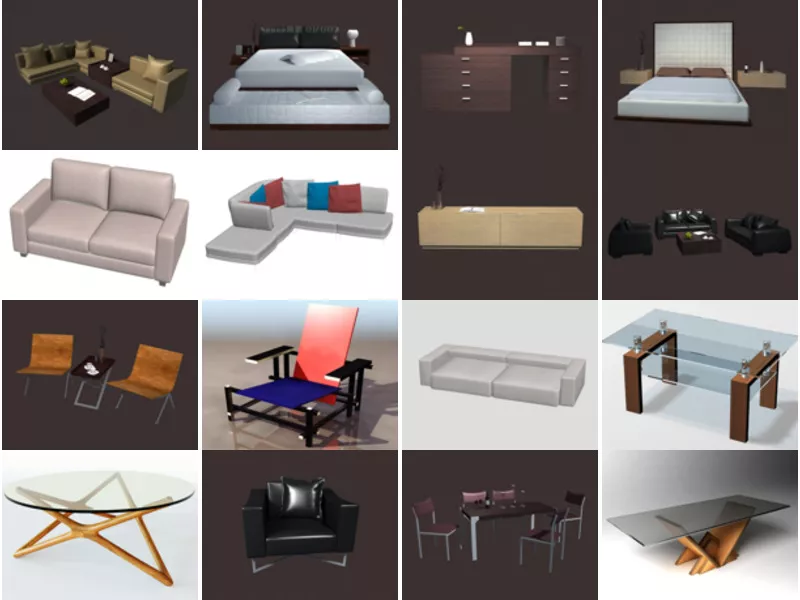 Top 16 Free 3D Modern Furniture Models for Design Newest 2022