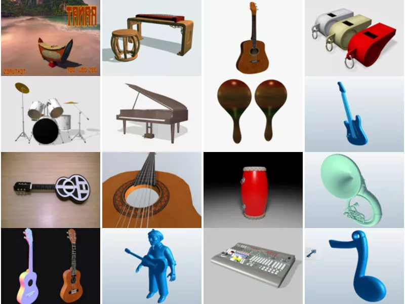 Top 16 Free 3D Musical Models for Design Latest 2022